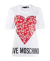 Moschino T-shirt With Round Neck And Short Sleeves In Red