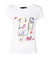 Moschino T-shirt With Round Neck And Short Sleeves In White