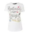Moschino T-shirt With Round Neck And Short Sleeves In White