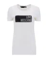Moschino T-shirt With Round Neck And Short Sleeves In White