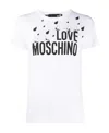 Moschino T-shirt With Round Neck And Short Sleeves In White