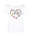 Moschino T-shirt With Round Neck And Short Sleeves In White