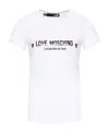 Moschino T-shirt With Round Neck And Short Sleeves In White