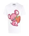 Moschino T-shirt With Round Neck And Short Sleeves In White