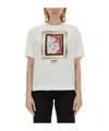 Moschino Enver Satin Blouse Still Life With Heart In White