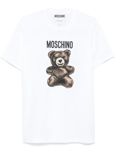 MOSCHINO T-SHIRT WITH TEDDY BEAR PRINT