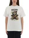 Moschino Short Sleeve Crew Neck Graphic Print Top