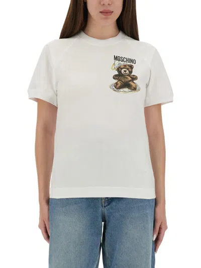 MOSCHINO MOSCHINO T-SHIRT WITH "TEDDY" PRINT