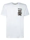 Moschino Teddy Logo Print Crewneck T-shirt In White