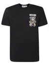 Moschino Black Cotton T-shirt With Bear Print