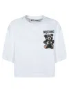 Moschino Cropped T-shirt With Playful Teddy Bear Design
