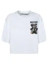 Moschino Cropped T-shirt With Playful Teddy Bear Design