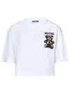 Moschino Cropped T-shirt With Playful Teddy Bear Design