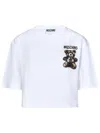 Moschino Cropped T-shirt With Playful Teddy Bear Design