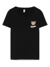 Moschino Stretch-cotton T-shirt In Black With Logo In Black