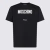 Moschino Crew Neck Graphic T-shirt With Short Sleeves In Black