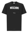 Moschino Crew Neck Graphic T-shirt With Short Sleeves In Black