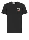 Moschino T-shirt With Logo Patch In Black