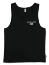 Moschino Mesh Panel Scoop Neck Sleeveless Top In Black