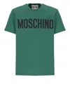 Moschino Logo-print Cotton T-shirt In Green