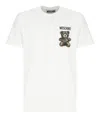 Moschino Teddy Logo Print Crewneck T-shirt In White