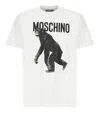 Moschino T-shirt Chimpanzee Print In Yellow