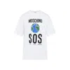 Moschino Graphic Print Crew Neck Short Sleeves Top In White