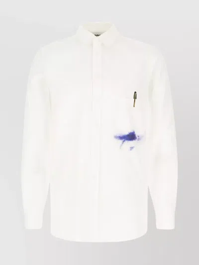 Moschino Tailored Cotton Shirt Collar Button-down