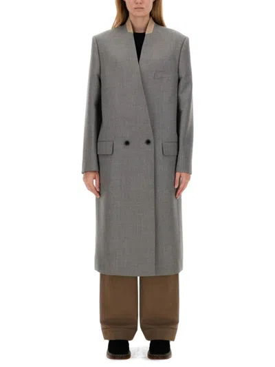 MOSCHINO TAILORED GREY WOOL COAT