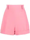 Moschino Tailored High Waist Shorts In Gray