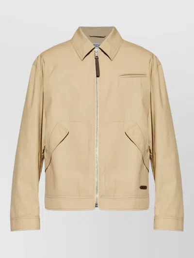 Moschino Tailored Jacket Chest And Side Pockets In Neutral
