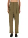 Moschino Tailored Trousers Front Pleats In Green