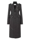 Moschino Topstitching Single-breasted Coat In Gray