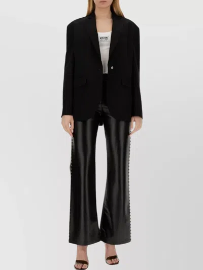 Moschino Single-breasted Blazer In Black