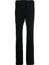 Moschino Tailored Straight-leg Trousers In Black