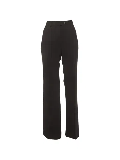 Pre-owned Moschino Tailored Straight-leg Trousers In Black
