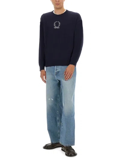 Moschino Couture Tailored Trousers For Men In Blue