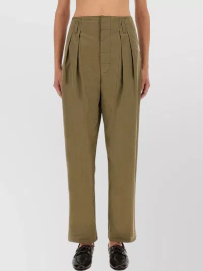 Moschino Tailored Trousers Front Pleats In Green
