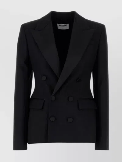 MOSCHINO TAILORED WOOL BLAZER FEATURING STRUCTURED SHOULDERS