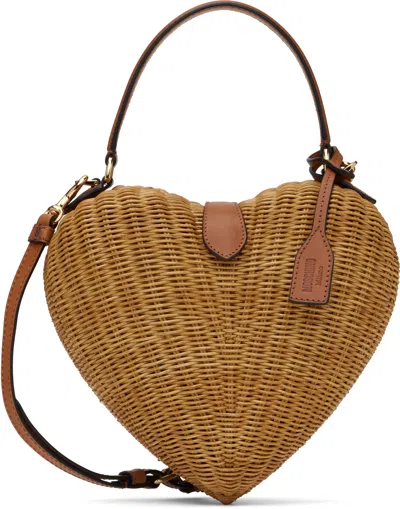 Moschino Tan ' Love Me' Bag In Pattern