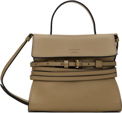 Moschino Tan ' Tie Me' Small Bag In Pattern