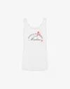 Moschino Tank Top Antica Pizzeria  In White