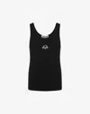 Moschino Tank Top Laurel Crown Embroidery In Black