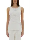 Moschino Sleeveless Shirt In White