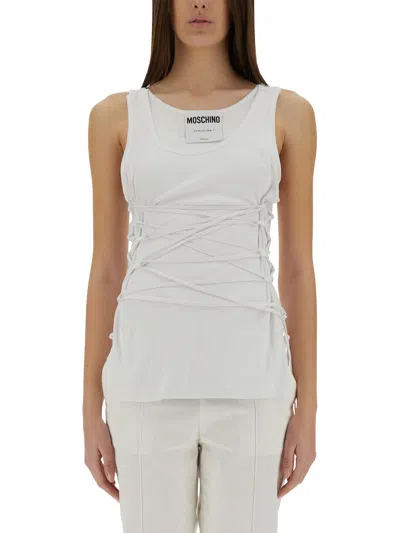 MOSCHINO TANK TOP WITH LACES