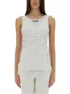 Moschino Sleeveless Shirt In White