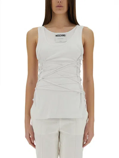 MOSCHINO MOSCHINO TANK TOP WITH LACES