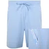 Moschino Tape Logo Shorts Blue In Blue