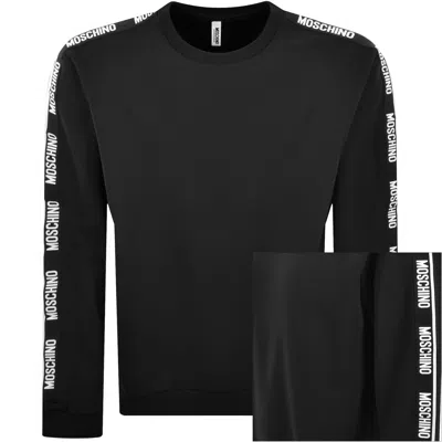 MOSCHINO MOSCHINO TAPE LOGO SWEATSHIRT BLACK