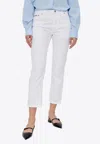 Moschino Tapered Straight Jeans In White